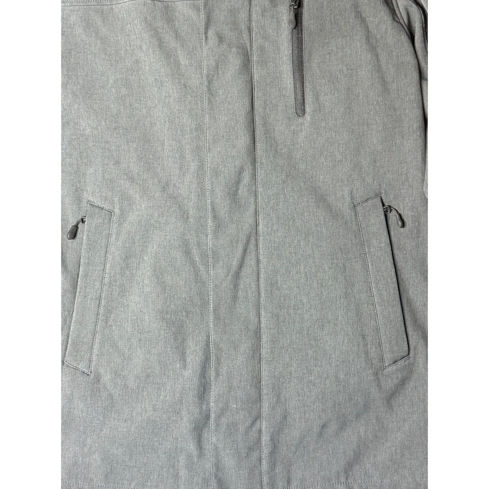 Tahari Men's Gray Hooded‎ Softshell Jacket Size L Waterproof Breathable